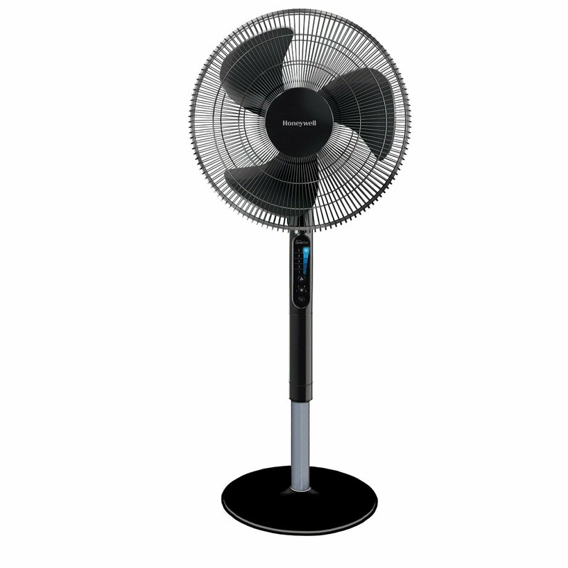 Honeywell - Ventilator cu picior Quiet Set HSF600BE4, 5 viteze, timer, zgomot redus, Negru