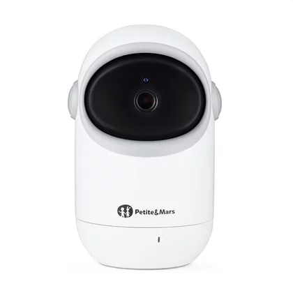 Video monitor, Petite&Mars, Eve 5.0, Ecran HD, Autonomie baterie pana la 16 ore, Raza de actiune 300m, Suport pentru pana la 4 camere, Comunicare bidirectionala, 8 melodii, Activare VOX la voce, Alb