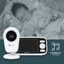 Video monitor, Petite&Mars, Nano 4.0, Ecran HD, Zoom digital 3×, Raza de actiune 300m, Suport pentru pana la 4 camere, Comunicare bidirectionala, 8 melodii, Alb - 6