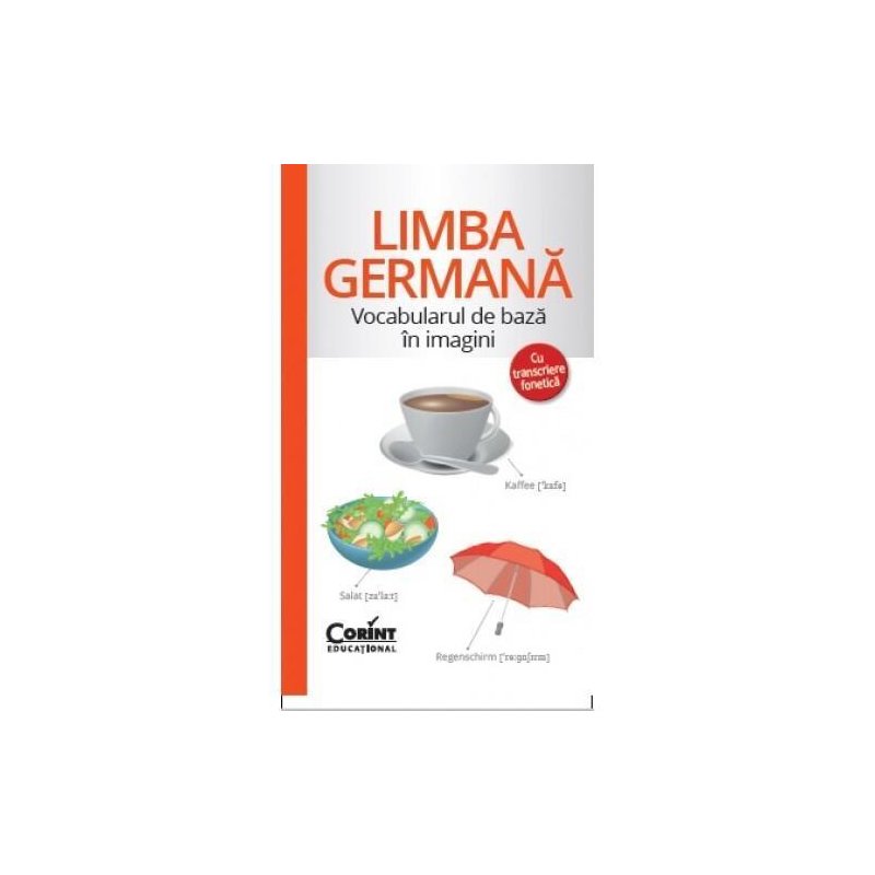 Carte educativa vocabularul de baza in imagini , limba germana
