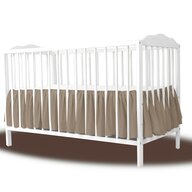 Volanas pentru saltea de patut, MimiNu, 120x60 cm, Din bumbac certificat Oeko Tex Standard 100, Colectia Royal, Mocha