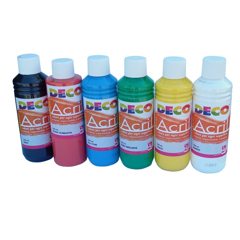 Cwr - vopsea acrilica, set de 6 culori de 250 ml