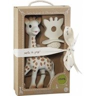 Vulli - Set Girafa Sophie si figurina din cauciuc pentru rontait So pure