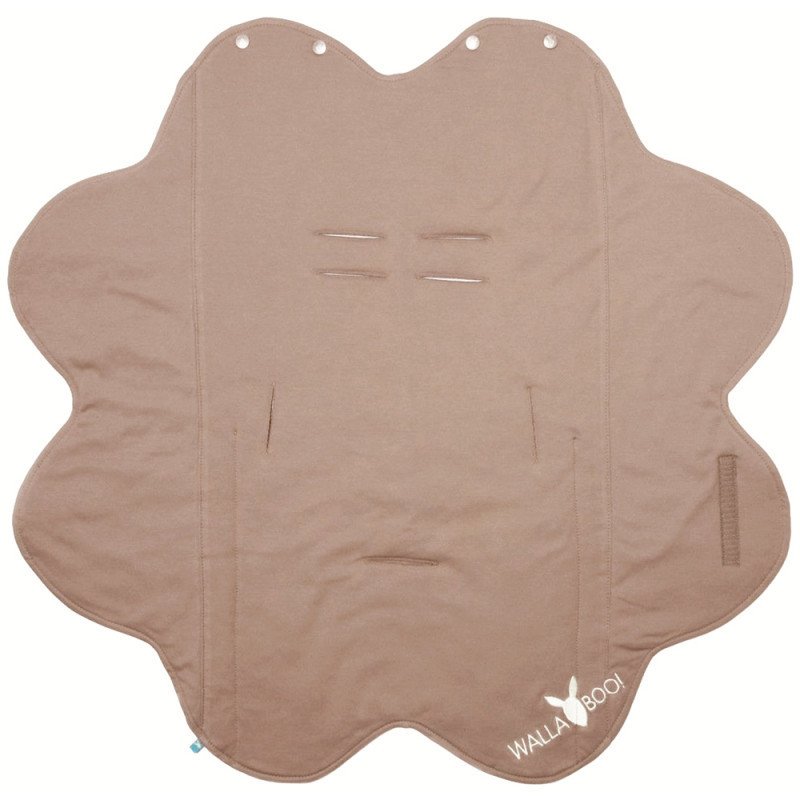 Wallaboo - paturica floare soft, taupe