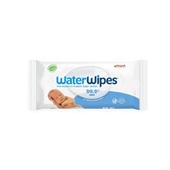 Servetele umede pentru bebelusi, WaterWipes, Fara parfum, 0 luni+, Sensitive, Blande cu pielea bebelusilor, Extract din fructe, 60 bucati, Alb