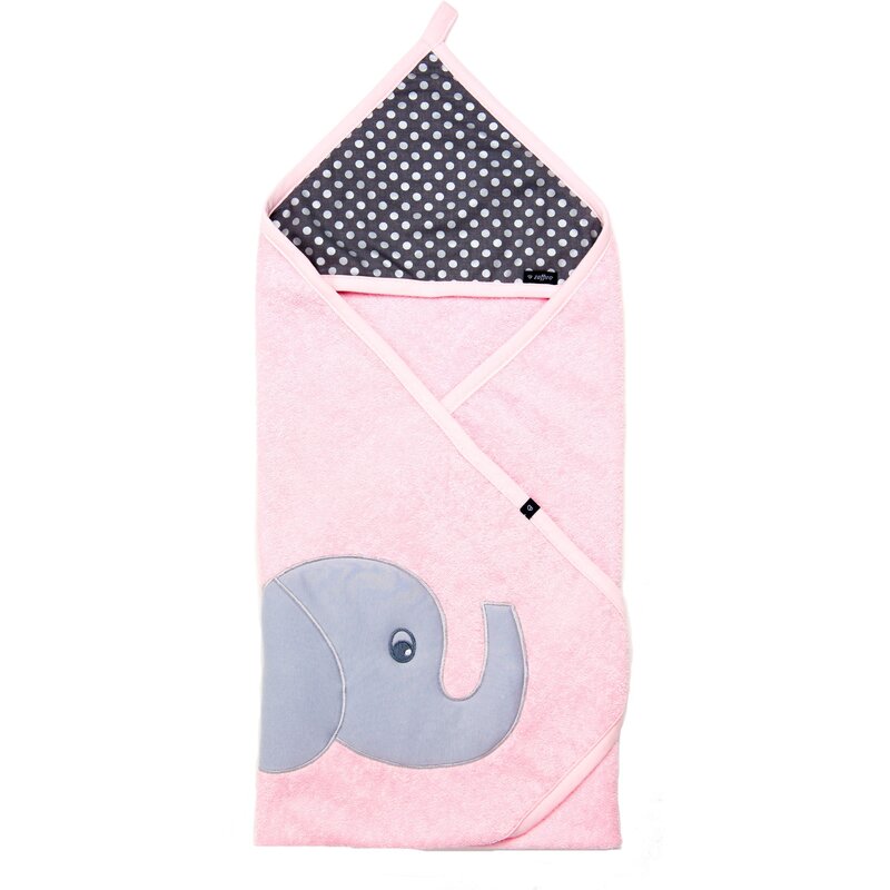 Womar zaffiro - prosop de baie elefant 100x100 , roz/gri