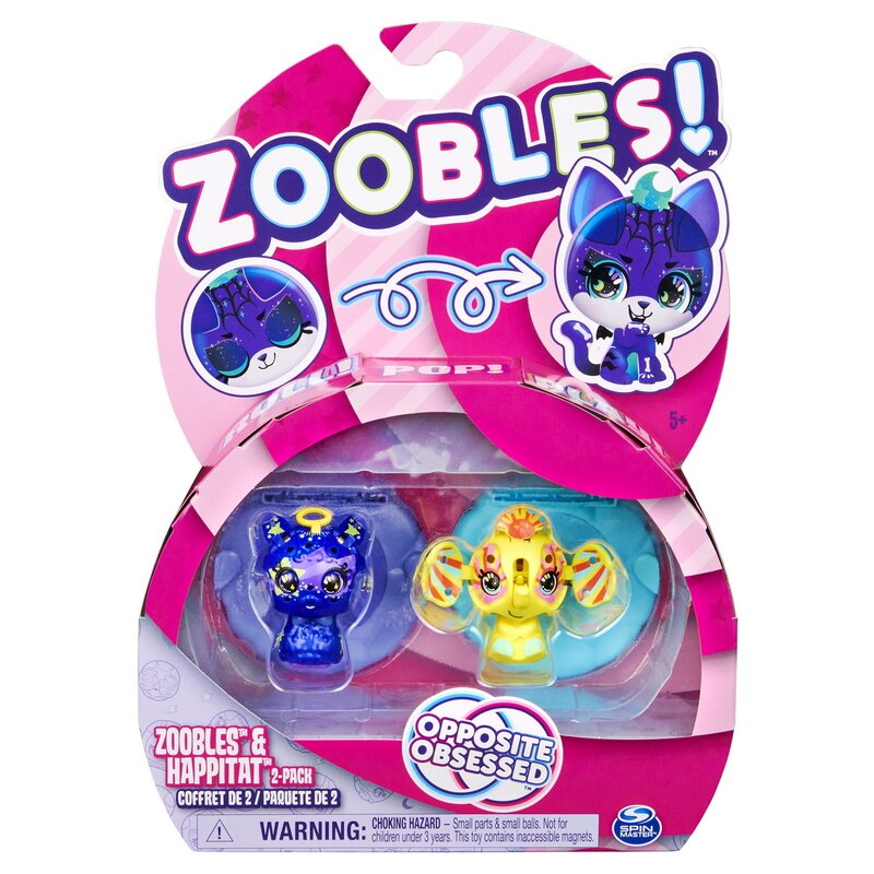 Spin master - ZOOBLES PACHET ANIMALUTE DE TRANSFORMARE LLAMA SI ELEFANT