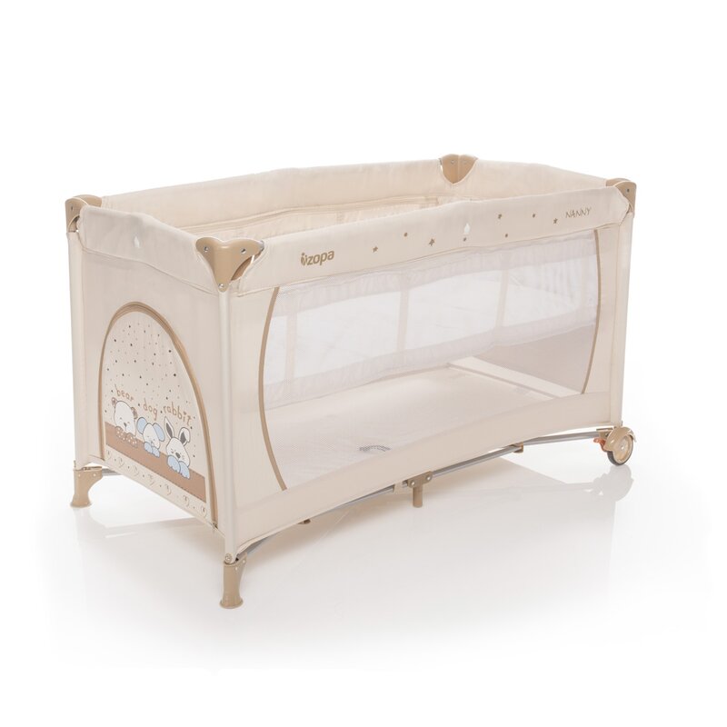 Zopa - patut pliant 2 nivele nanny animal beige