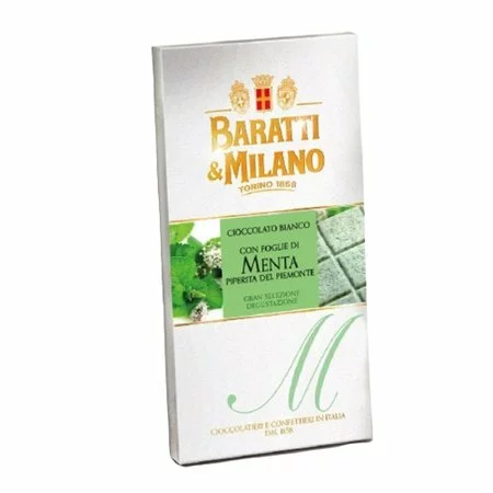 Ciocolata alba cu menta Baratti&Milano 75gr
