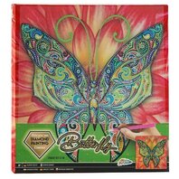 Canvas pictura cu diamant  Fluture 30x30 cm