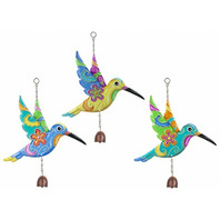 Decoratiune de gradina Clopotel de vant Colibri 19.5 x 3.5 x 32cm