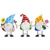 Decoratiune de gradina  Pitic cu floare 18x11cm