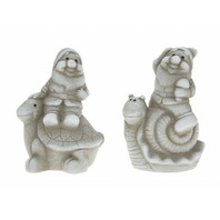 Decoratiune de gradina Pitic pe melc
