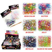 Loombands Set 200 buc + 8 accesorii + 8 incuietori