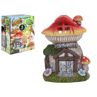 Ornament Solar Gradina Casuta Zanelor Ciupercuta 15 x 14 x 19.5cm