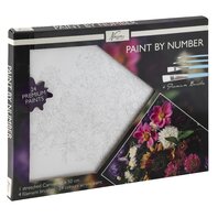 Pictura pe numere Buchet de flori, 40x50cm, 24 culori, 4 pensule