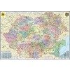 Romania si Republica Moldova. Harta administrativa (proiectie 3D) 1000x700mm