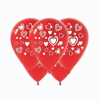 Set baloane inimi 30 cm 2.8 g 6 buc