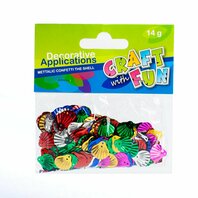 Set creativ - Aplicatii metalice in forma de scoici multicolore