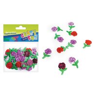 Set creativ - Aplicatii textile trandafiri 30 buc