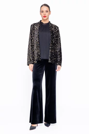 Blazer elegant din catifea cu paiete JKC1101