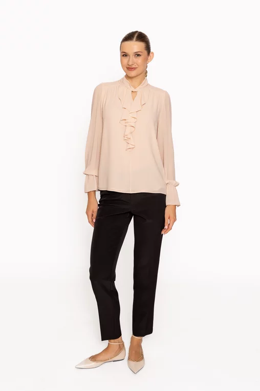 Bluză Caramel cu jabou crem B4639 thumbnail picture - 