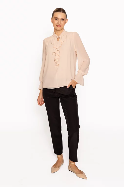 Bluză Caramel cu jabou crem B4639 thumbnail picture - 