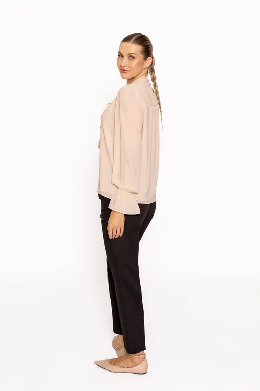 Bluză Caramel cu jabou crem B4639 thumbnail picture - 