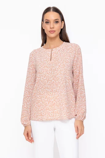 Bluză Caramel decolteu lacrimă bej B4607