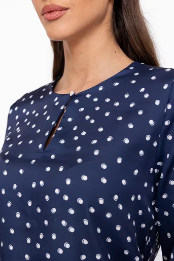 Bluză Caramel decolteu lacrimă bleumarin B4607