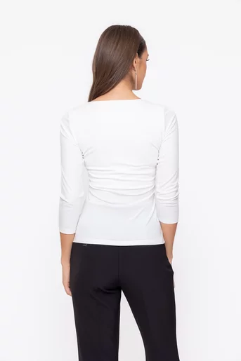 Bluză Caramel decolteu pătrat ivory B4604