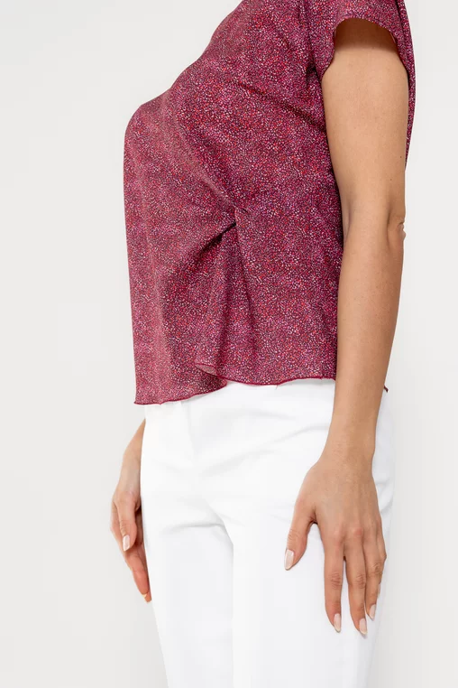 Bluză Caramel lejera cu nod mov B4612 thumbnail picture - 