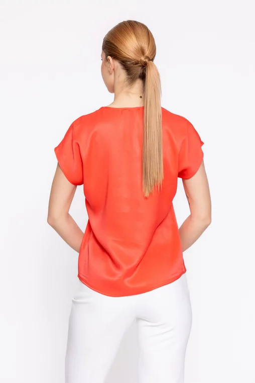 Bluza Caramel vâscoză satinată corai B4624 thumbnail picture - 