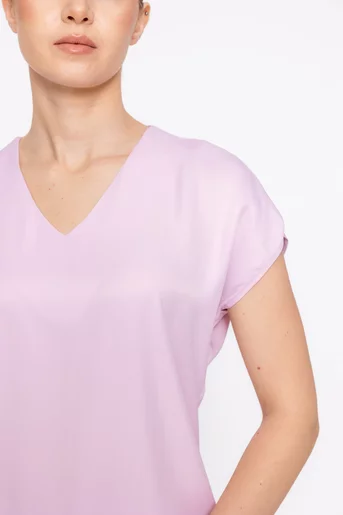 Bluza Caramel vâscoză satinată roz B4624