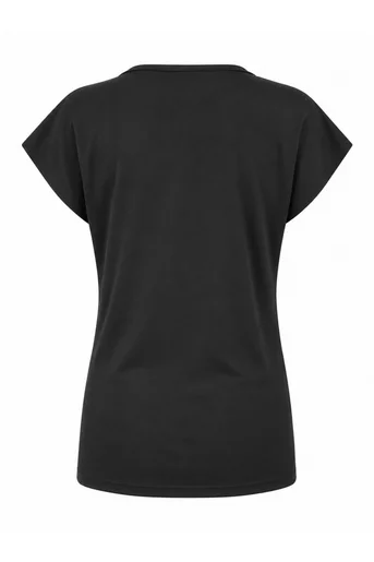 Bluză casual cu accesoriu neagră B4630