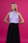 Bluza eleganta cu funda la  spate lavanda M4313 thumbnail picture - 