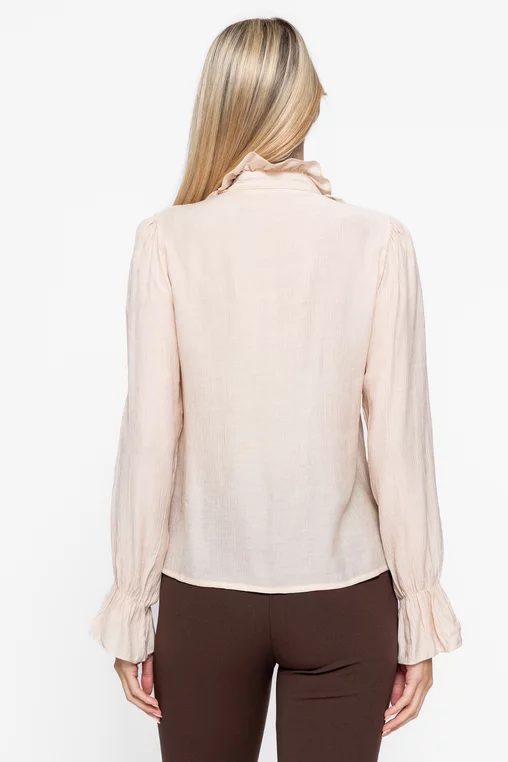 Bluză elegantă cu volane si nasturi perlă BLO1005 thumbnail picture - 