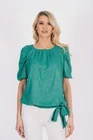 Bluza eleganta verde cu fir lucios si funda B4204 thumbnail picture - 