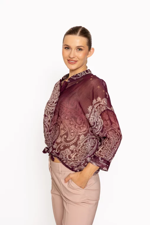Bluză lejeră burgundy BLM60807 thumbnail picture - 
