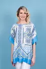 Bluza lejera cu umeri cazuti bleu M9944 thumbnail picture - 