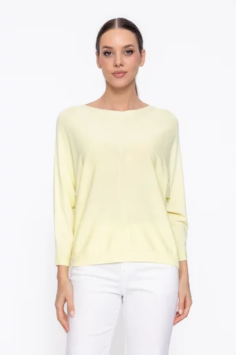 Bluză lejeră din bumbac galbenă BVI60303