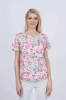 Bluza lejera din vascoza imprimeu floral multicolor B4218 thumbnail picture - 