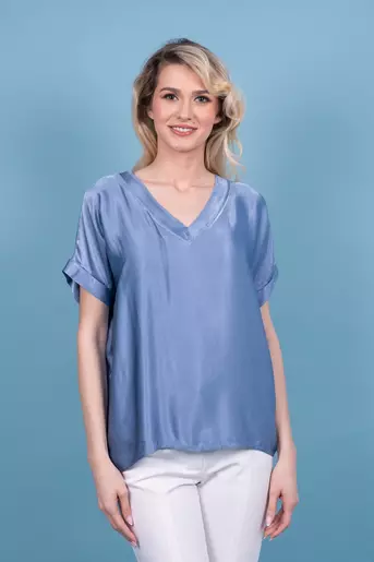 Bluza lejera in anchior albastra M4307