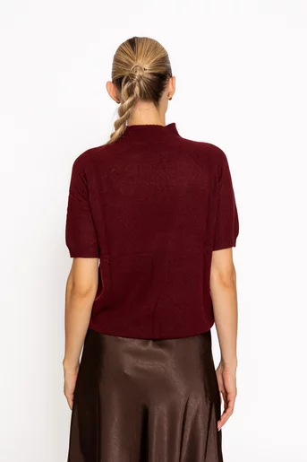 Bluză tricotaj moale burgundy BLM60816