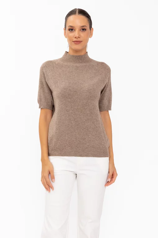 Bluză tricotaj moale taupe BLM60816 thumbnail picture - 