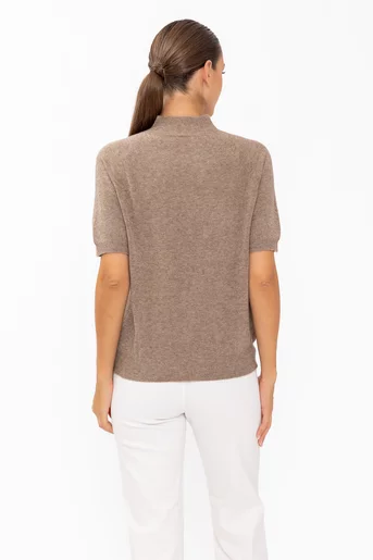 Bluză tricotaj moale taupe BLM60816