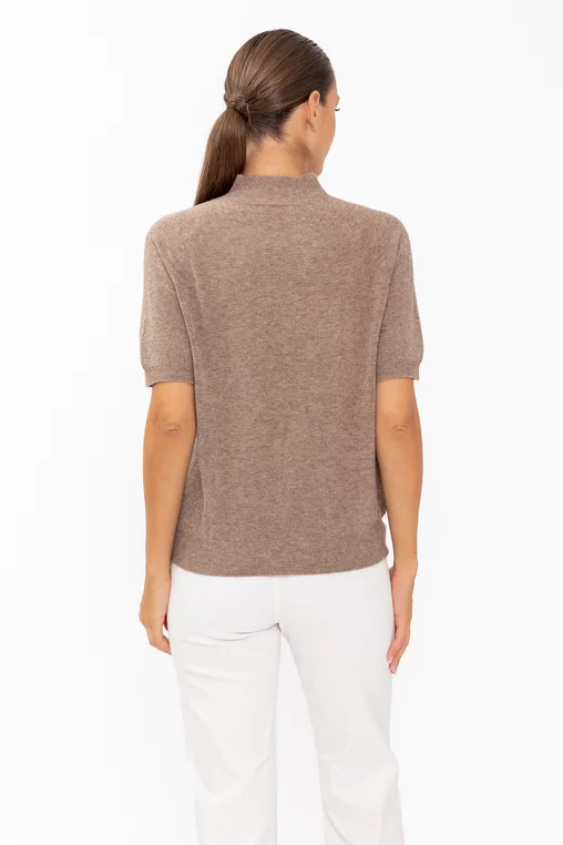 Bluză tricotaj moale taupe BLM60816 thumbnail picture - 