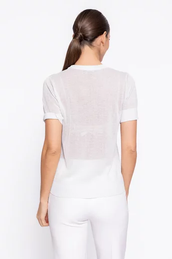 Bluză tricotată cu fir lurex argintiu BZD60201