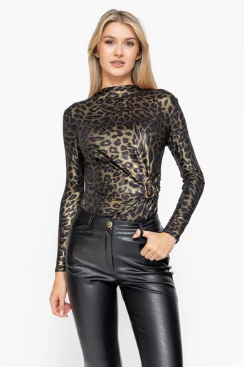 Body animal print cu accesoriu BLO1004