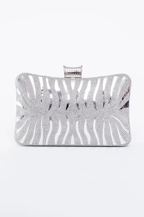 Clutch elegant argintiu PAS0905 thumbnail picture - 